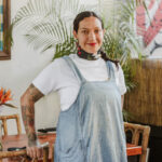 Portrait of the Mexican chef Ana Dolores in her restaurant "Esquina Comun" in Mexico City.