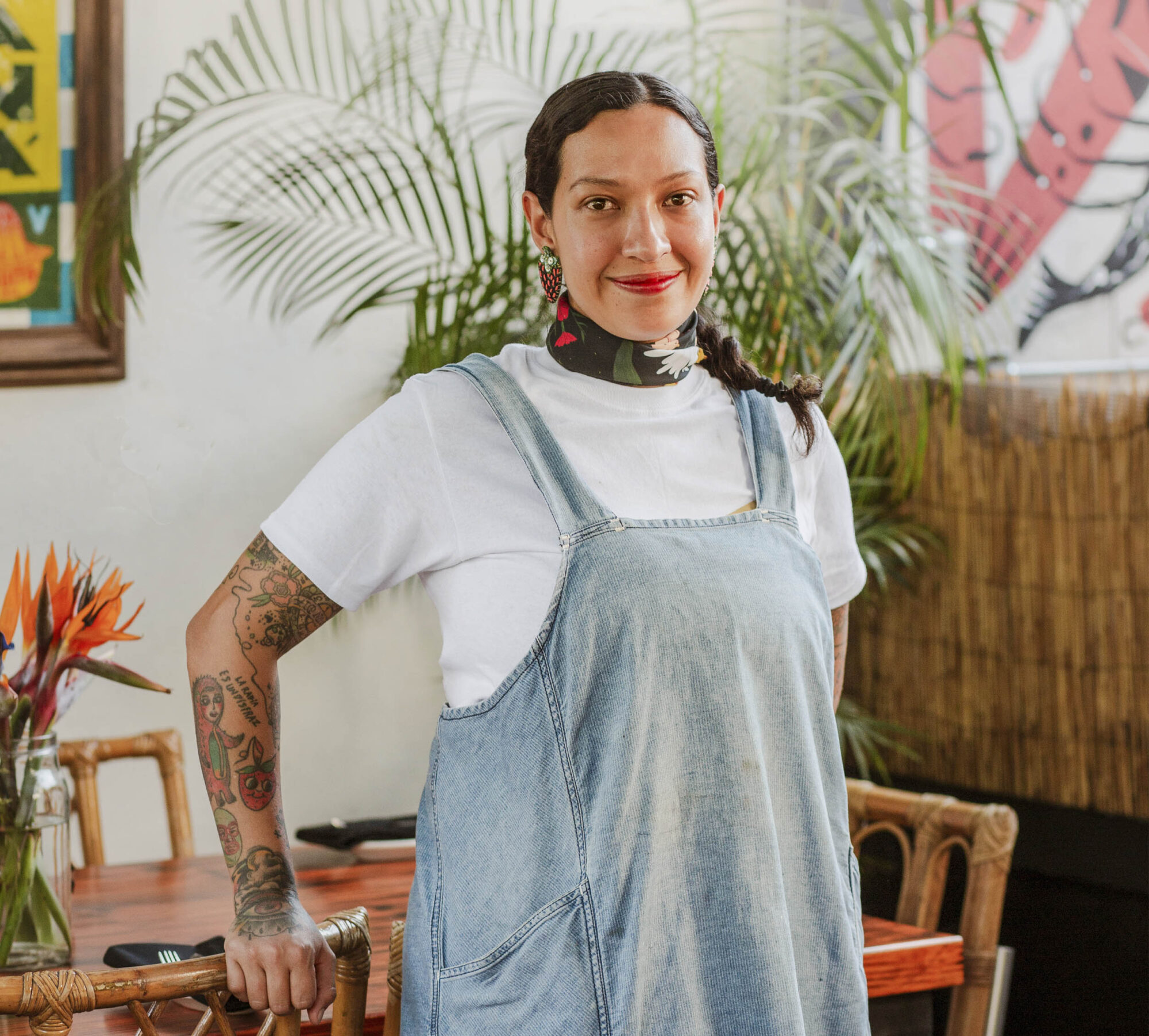 Portrait of the Mexican chef Ana Dolores in her restaurant "Esquina Comun" in Mexico City.